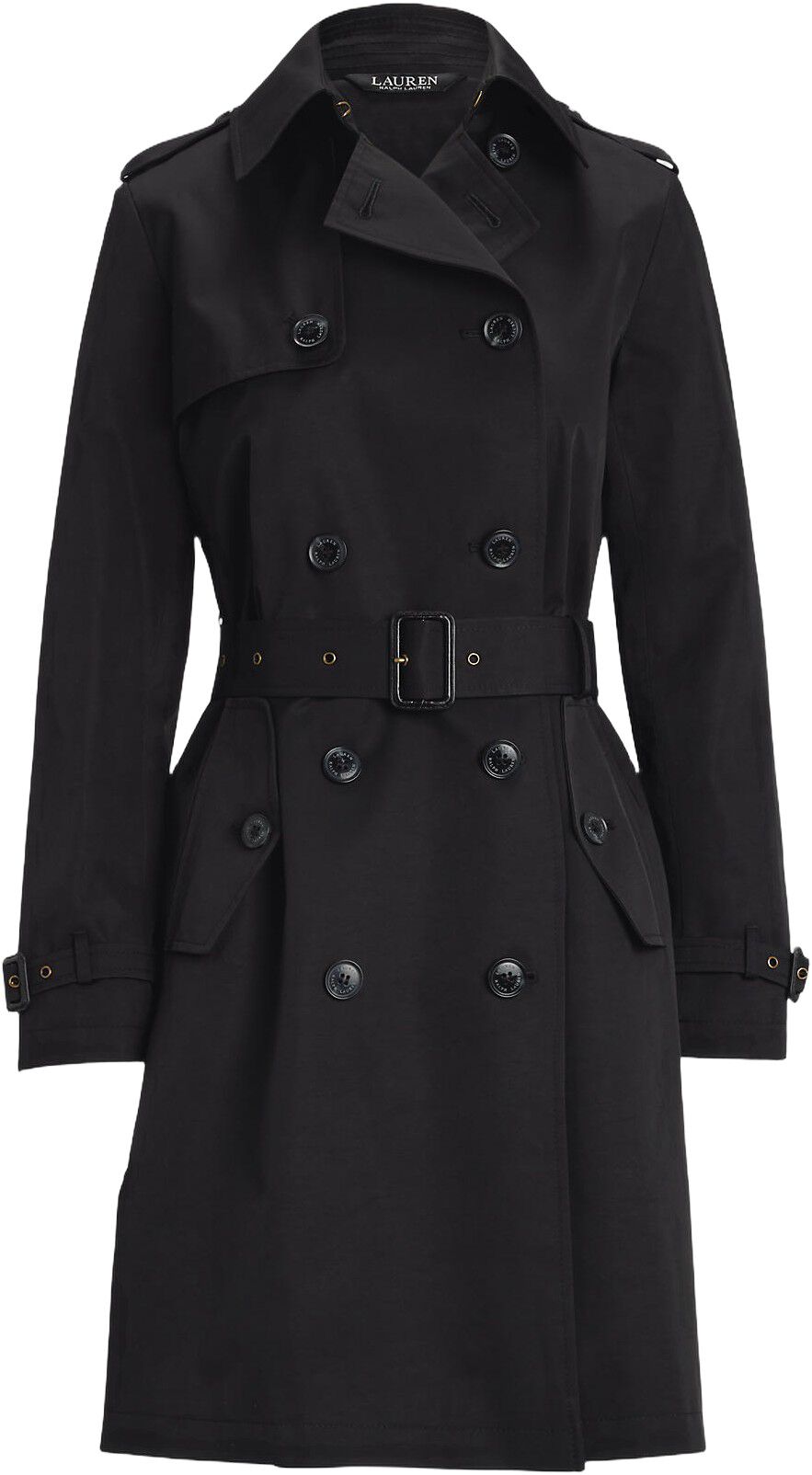 Double-Breasted Cotton-Blend Trench Coat