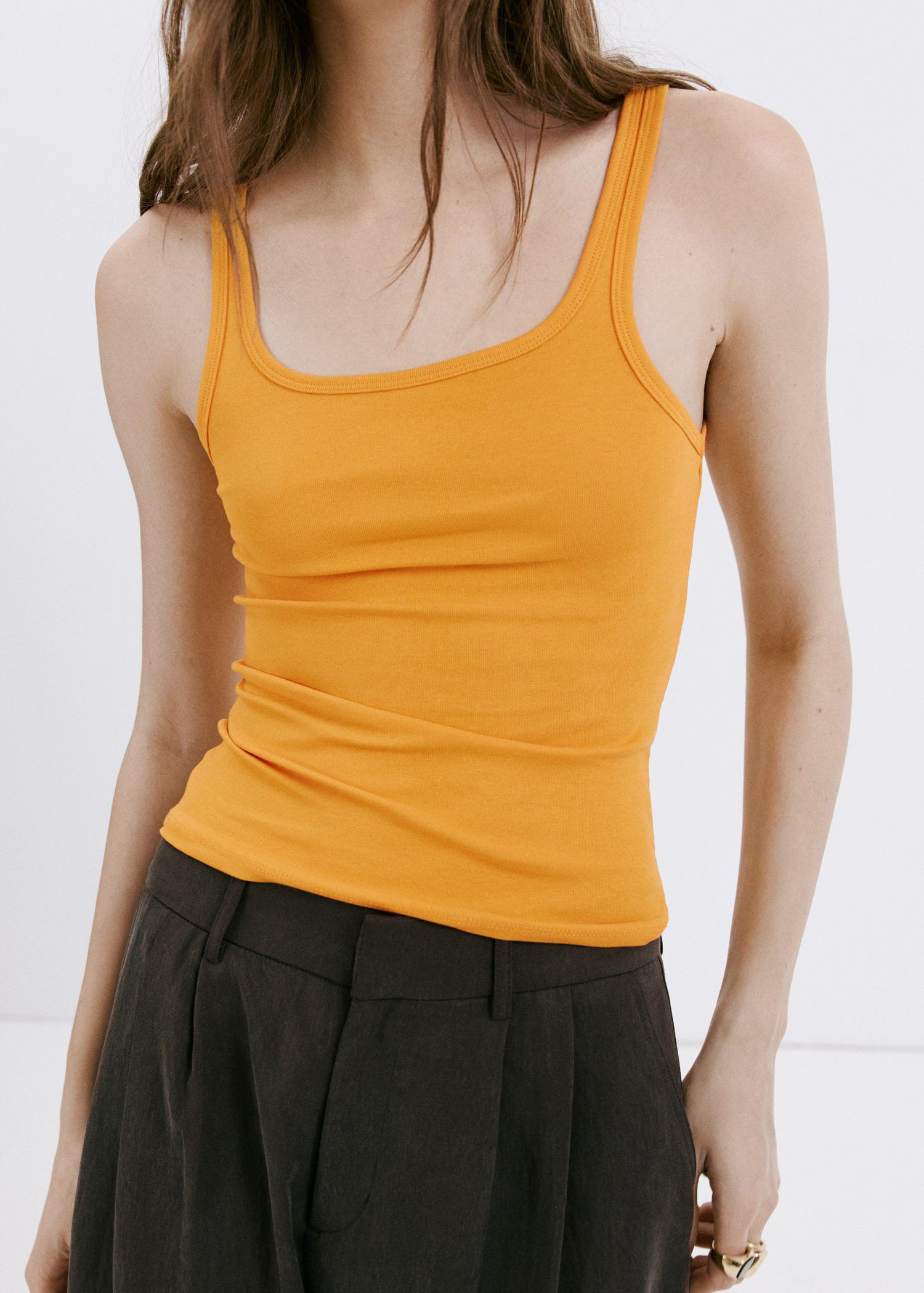 Fitted spaghetti strap top