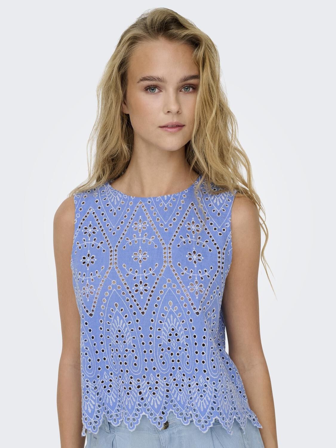 ONLTULUM SL EMB TOP NOOS WVN