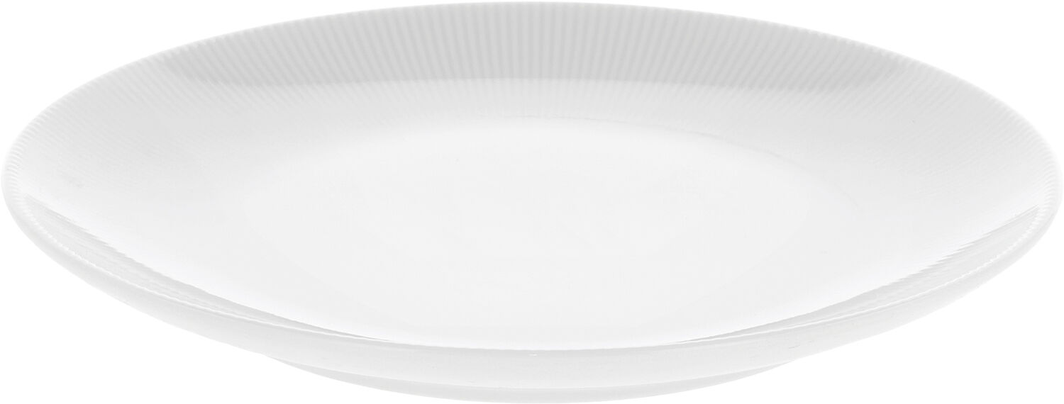 Tallerken flad Eventail 21 cm Hvid