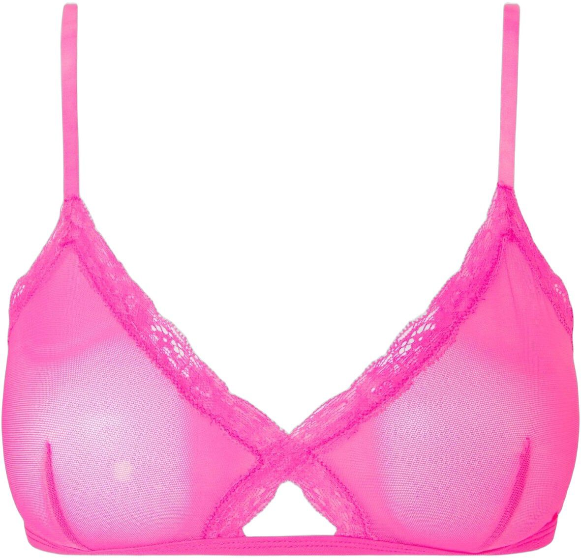 Mesh Lace Cut-Out Triangle Bralette