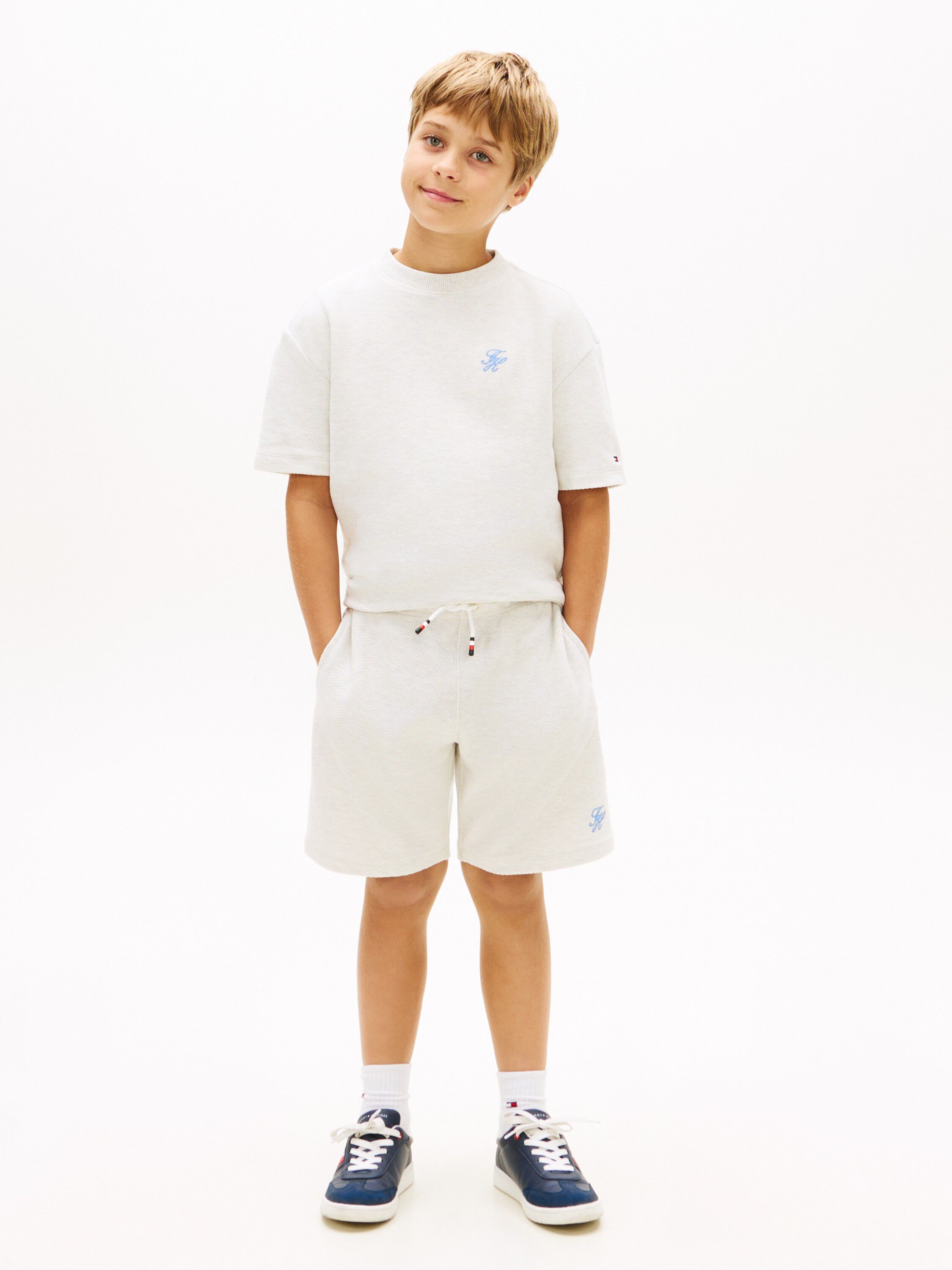 Logo Embroidery Jersey Twill Shorts