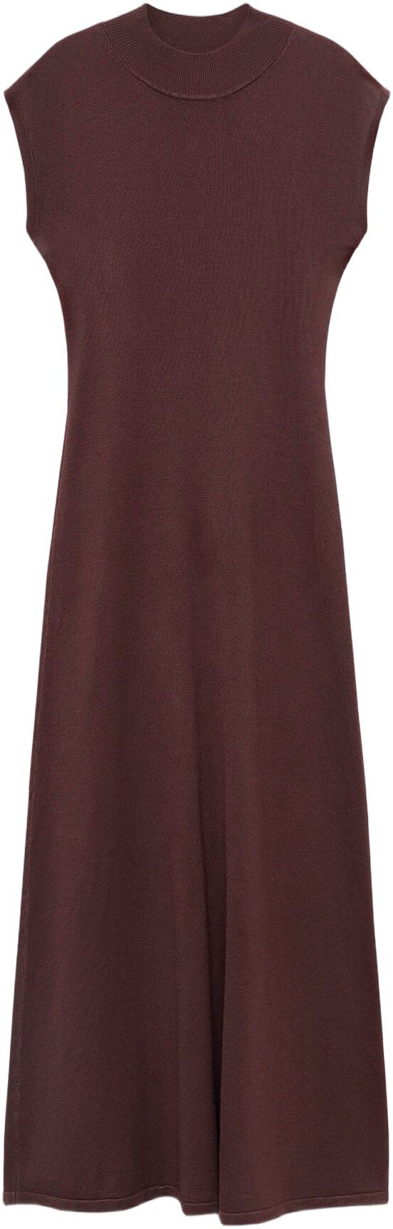 Perkins-neck knitted dress