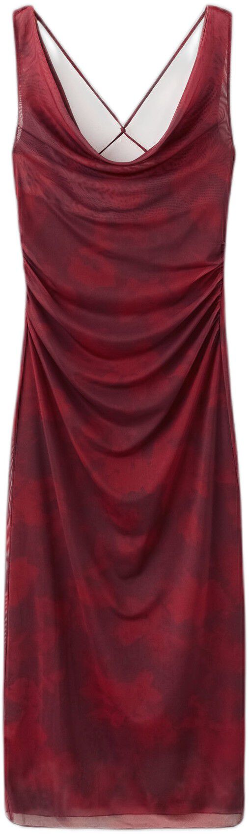 Draped fitted dress