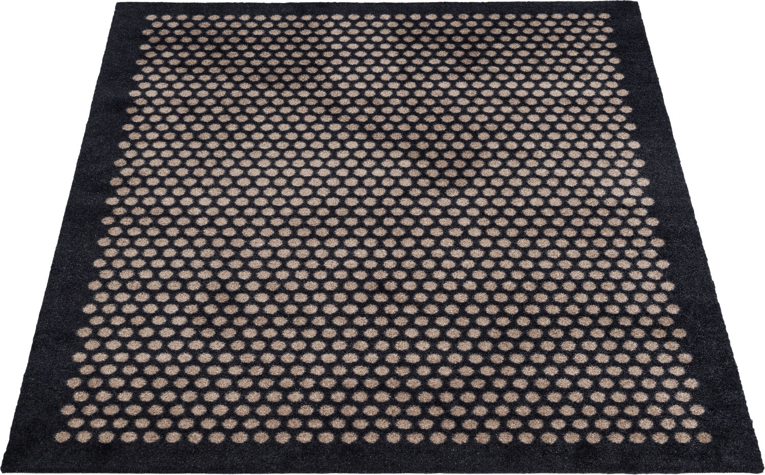 L&oslash;ber 130x90 cm, dot sort/sand
