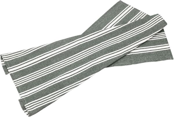 Viskestykke recycle Eco Stripe 70 x 50 cm Forest green