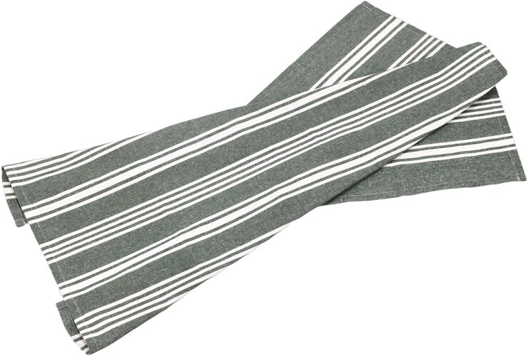 Viskestykke recycle Eco Stripe 70 x 50 cm Forest green