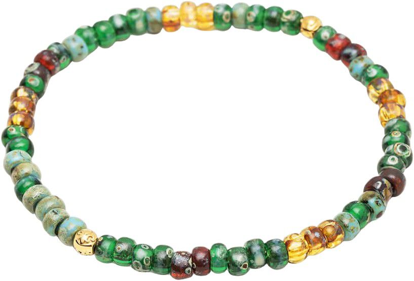 Wristband with Green Japanese Miyuki Beads