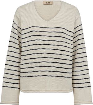 MMBine LS V-Neck Stripe Knit