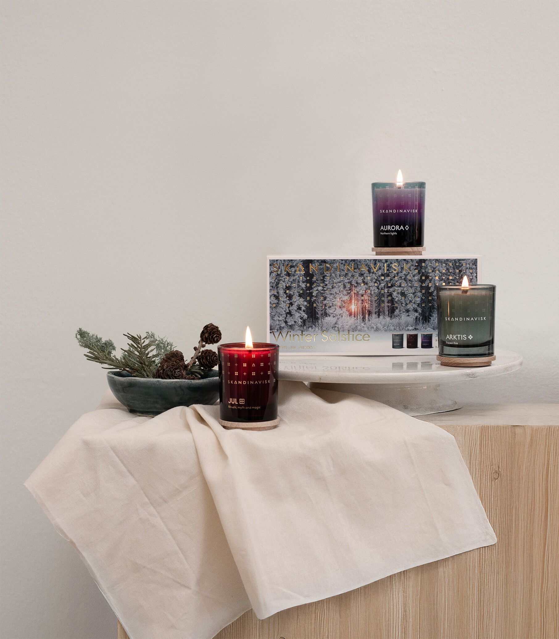 Winter Solstice Seasonal Candle Giftset 65g x 3