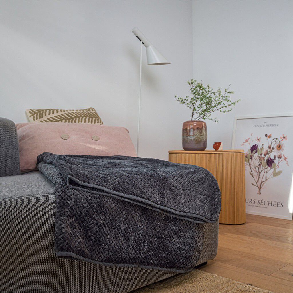 Wellbeing HD 65 Dark Grey Varmeplaid 180x130 cm