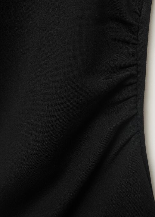 Asymmetrical draped top