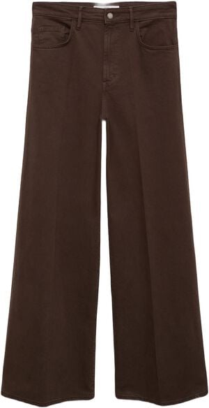 High-waisted wide-leg jeans