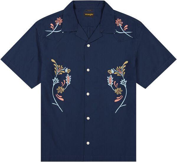 Ss W Resort Shirt Navy Floral