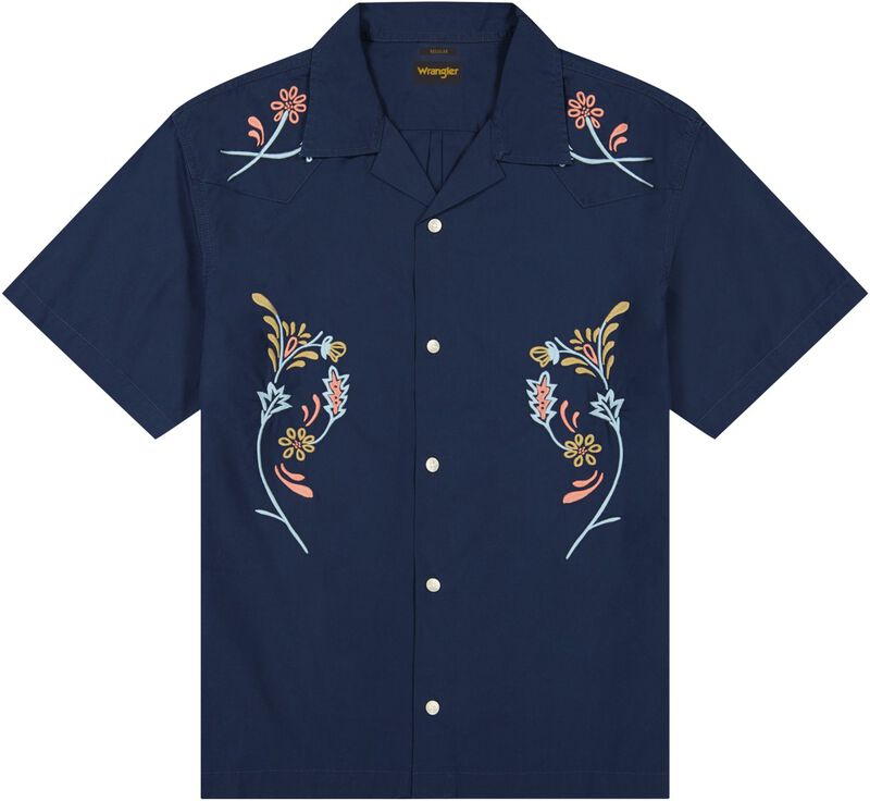 Ss W Resort Shirt Navy Floral