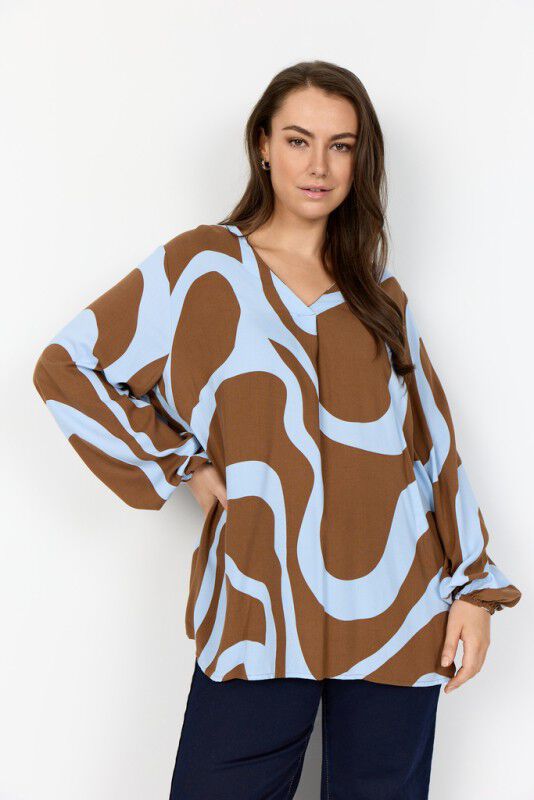 Curvy WA-CHANITA 1 Bluse Brun