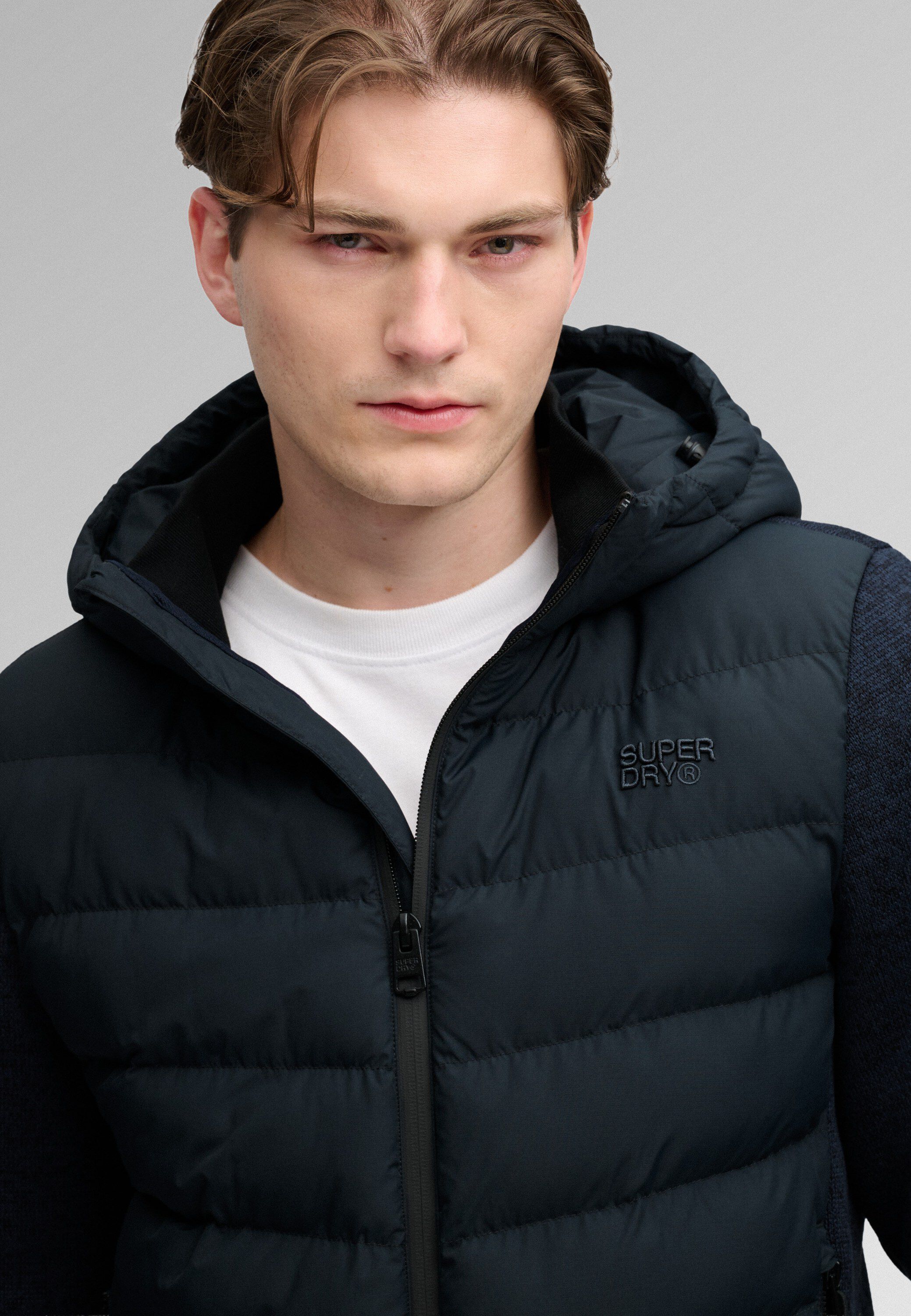 HOODED STORM KNIT HYBRID JKT
