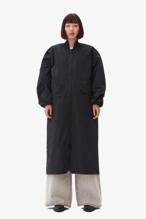 Tech Seersucker Oversized Shell Coa