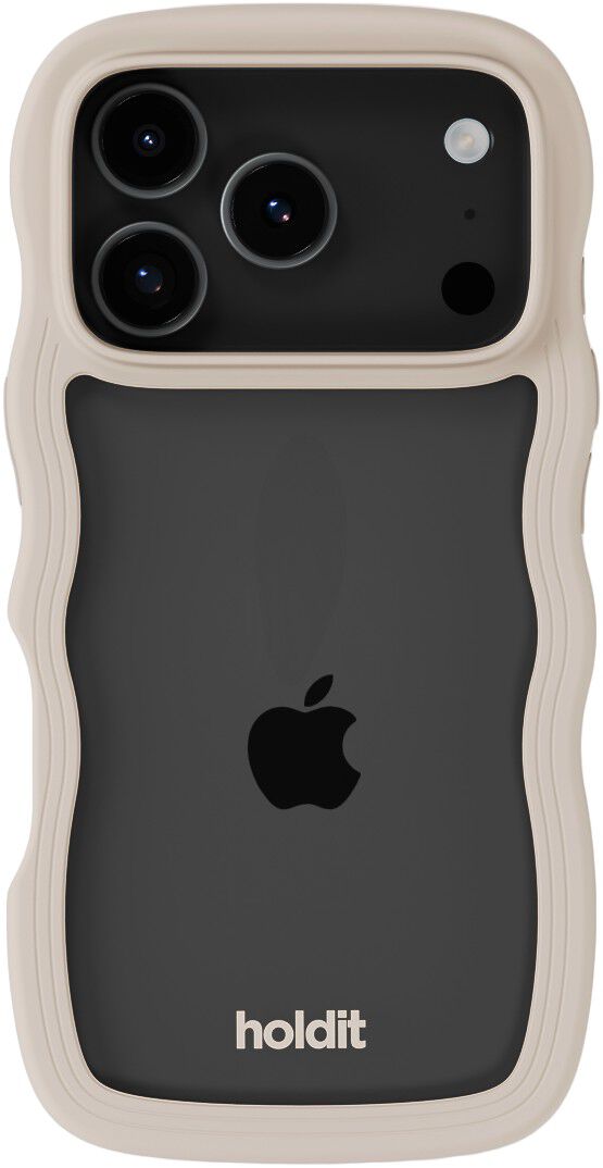 Wavy Case iPhone 17 Pro Light Beige/Transparent