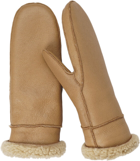 VINSON - MITTENS - SHEEP SKIN WITH CURLY SHEARLING AROUND TH