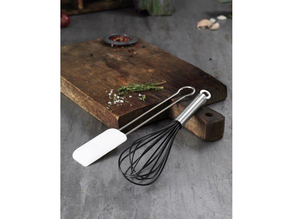 Spatel/dejskraber 26 cm St&aring;l/Hvid