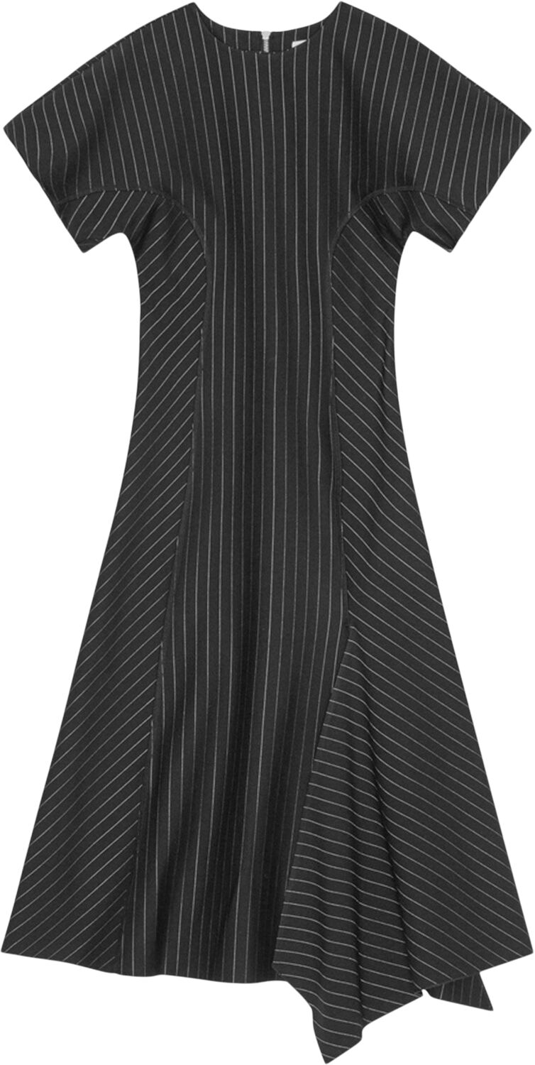 Compact Stripe Jersey Long Dress