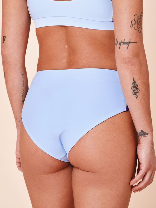 Ubud Colorblock high-waisted bikini bottom - Army/Sand