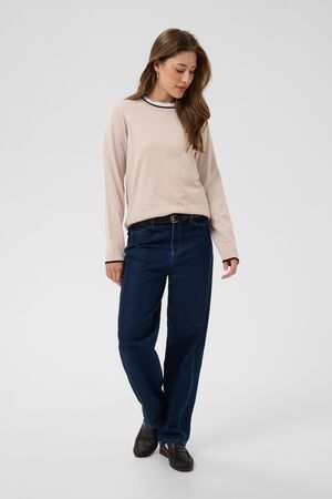 MilaSZ LS Contrast Pullover