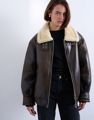 TSISABEL SHORT COATED BOMBER
