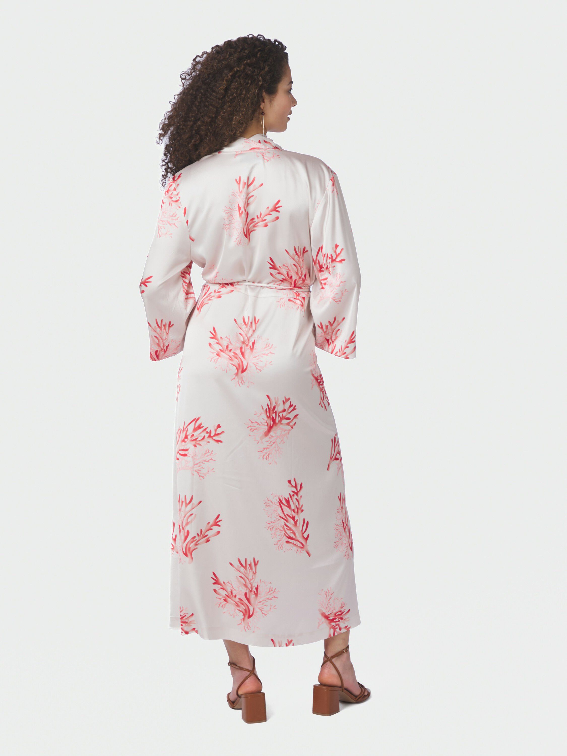 Sheen Coral Wrap Dress