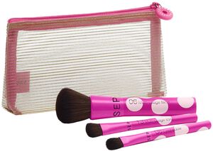 Kit de 3 mini pinceaux à emporter - 1 teintbørste + 2 øjenbørster