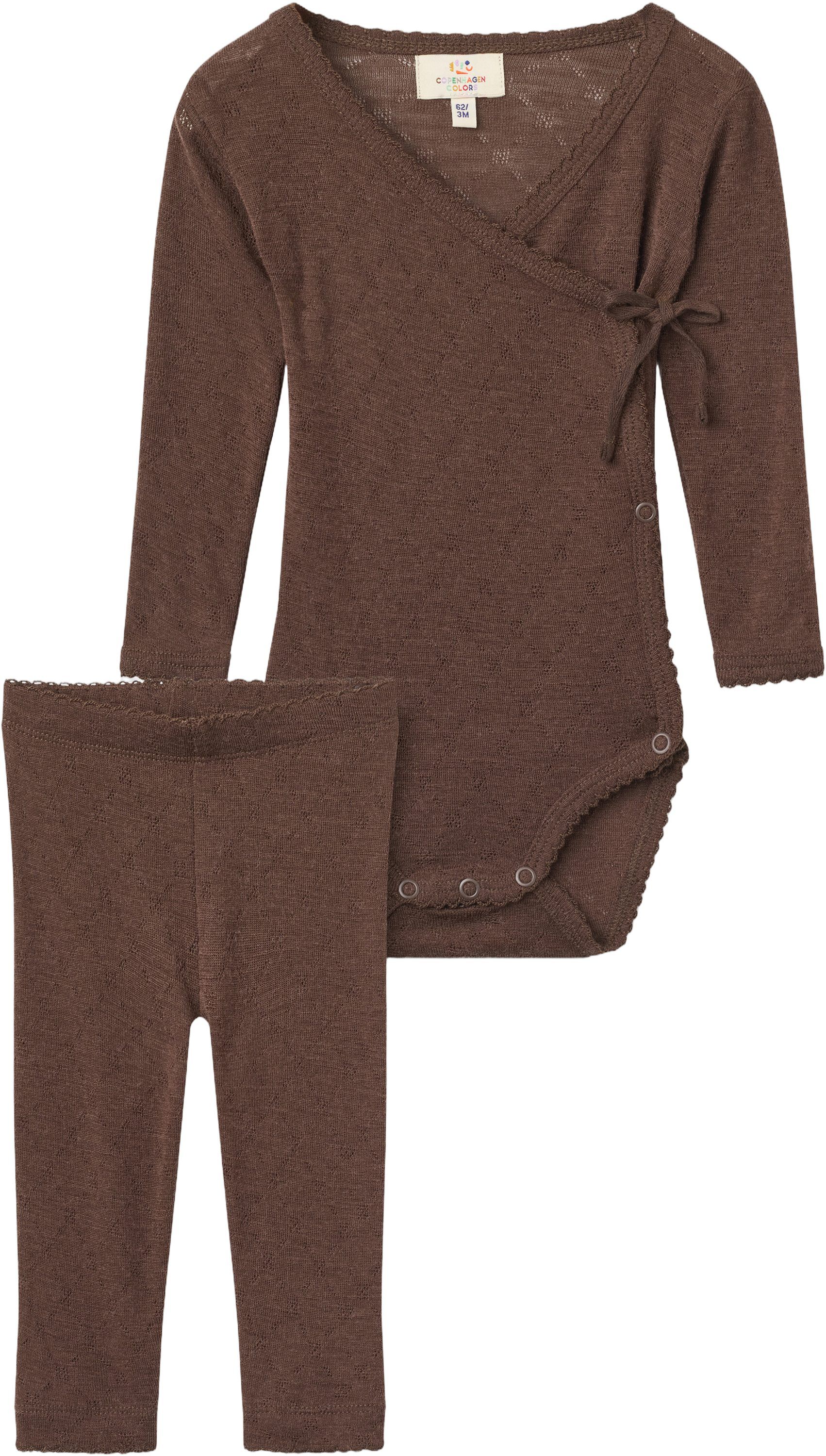 2-Pack LT. Knitted Pointelle Cross-Over Body W. Picot Edge +