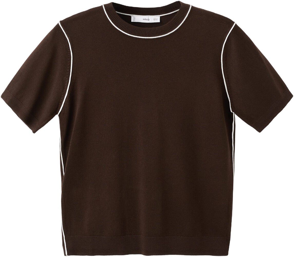 Fine knit sweater with contrasting