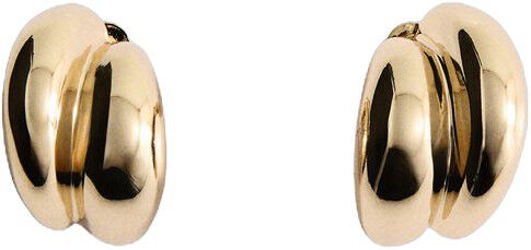 Embossed semi-hoop earrings