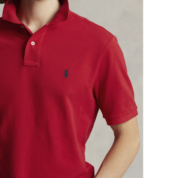 Custom Slim Fit Mesh Polo Shirt