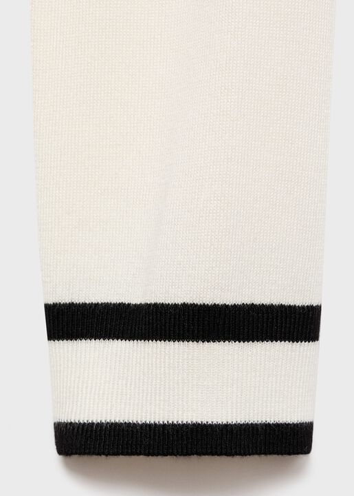 Contrast stripe cardigan