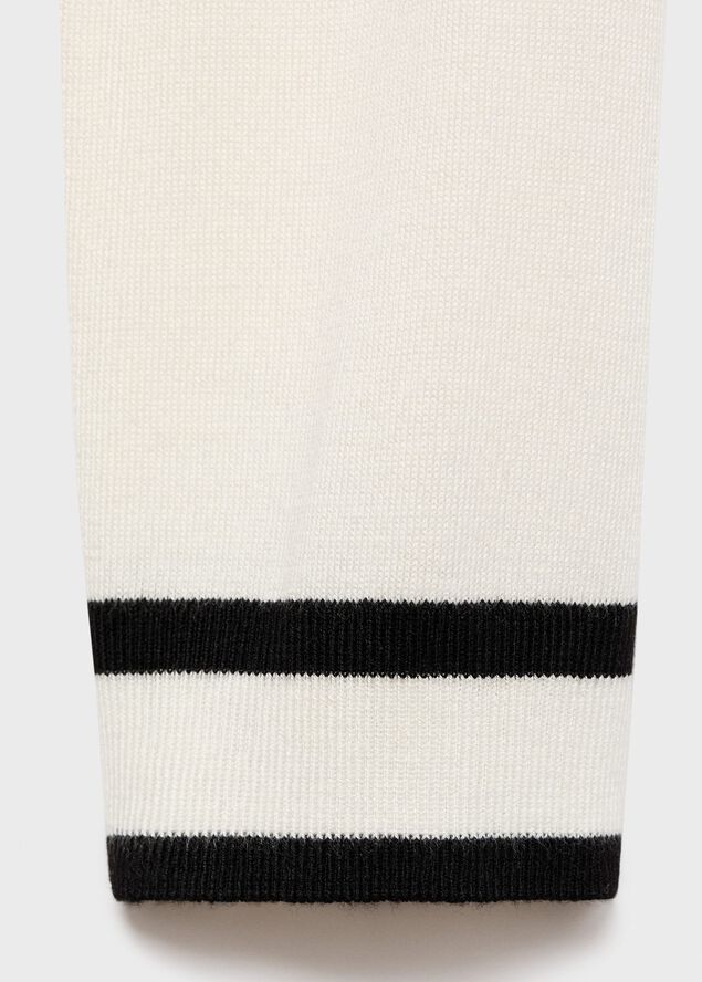 Contrast stripe cardigan