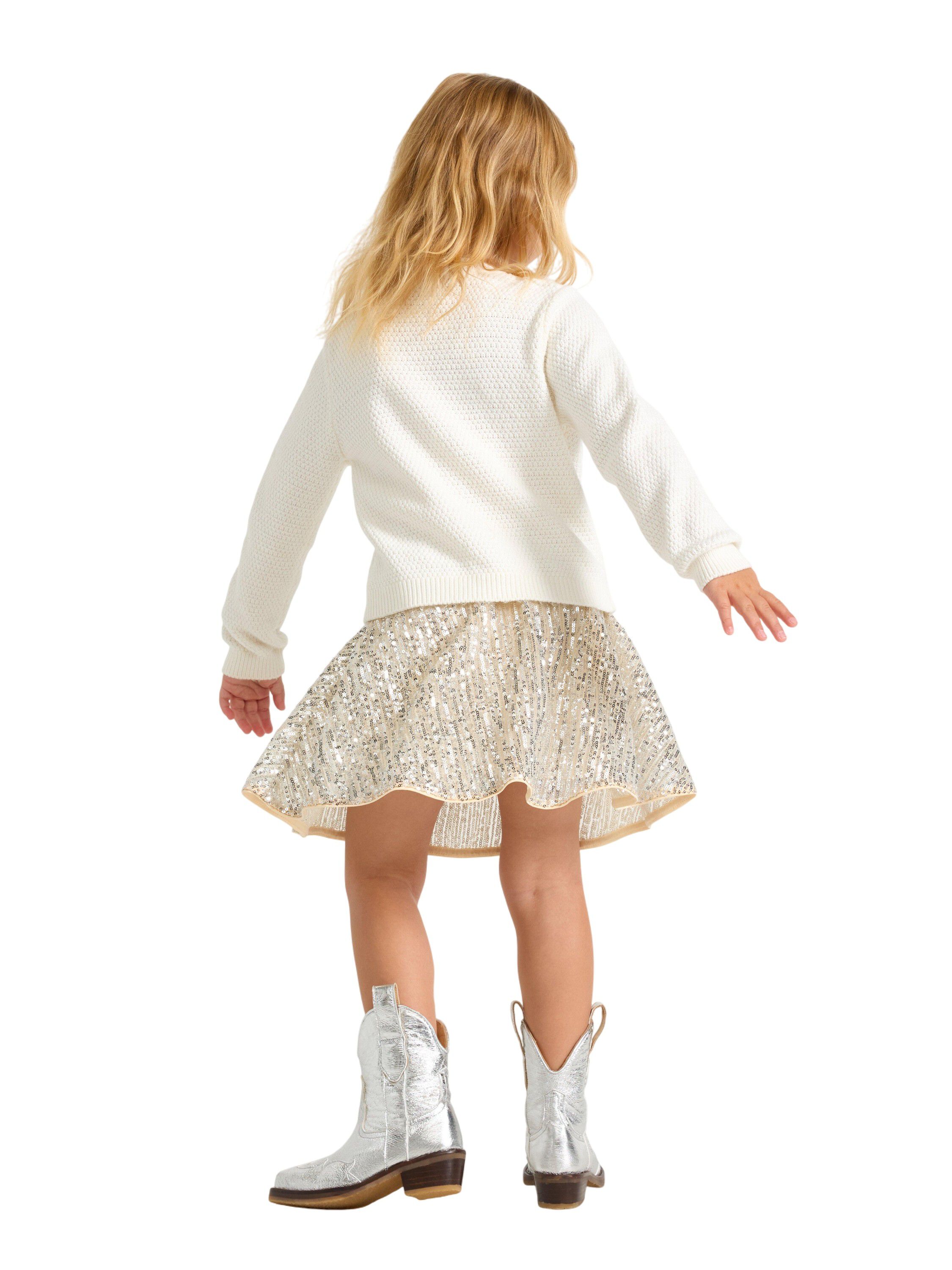 Flared skirt with sequins.