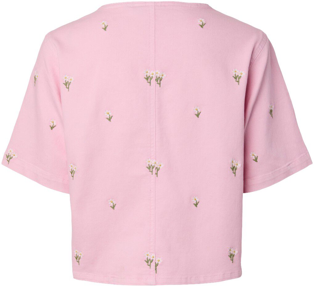 PCFLORA SS WRAP EMB SHIRT DNM D2D