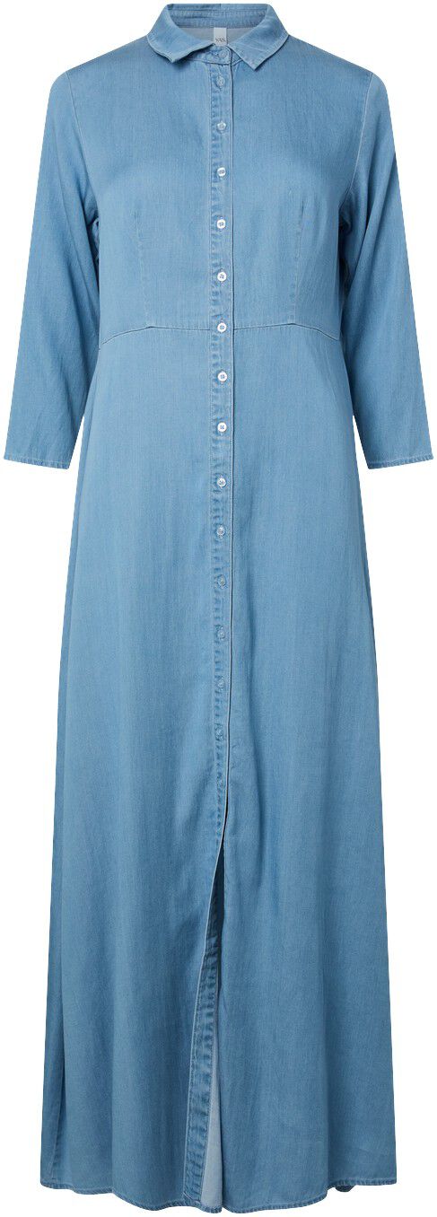 YASSAVANNA 3/4 LONG CHAMBRAY DRESS