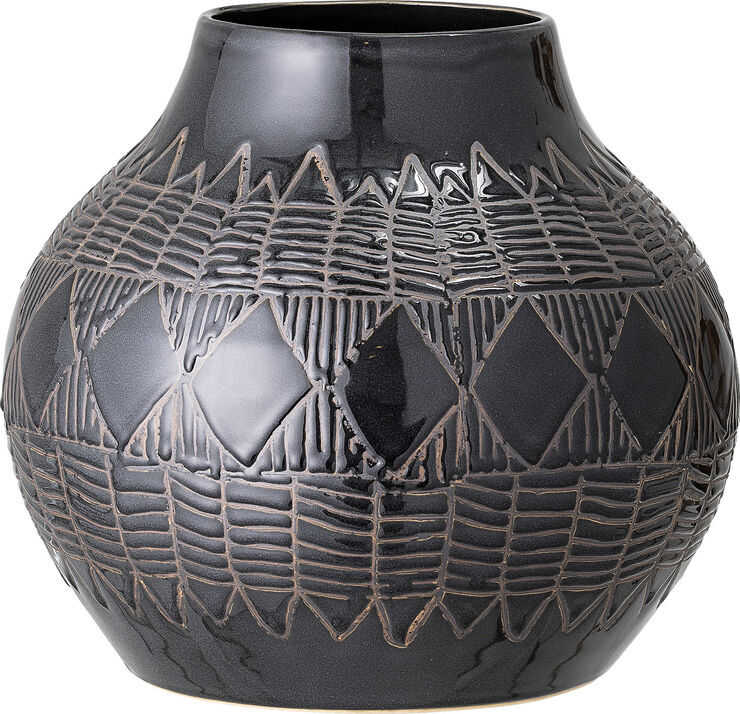 Vase, Black, Stoneware