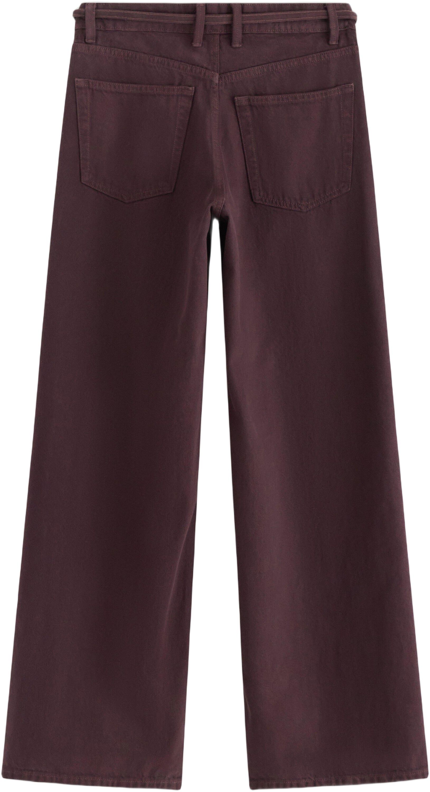 Trousers in twill with wide fit, re