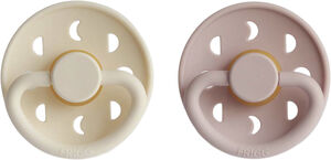 FRIGG Moon Phase runde sutter i latex 2-pak str. 2 - Blush/Cream