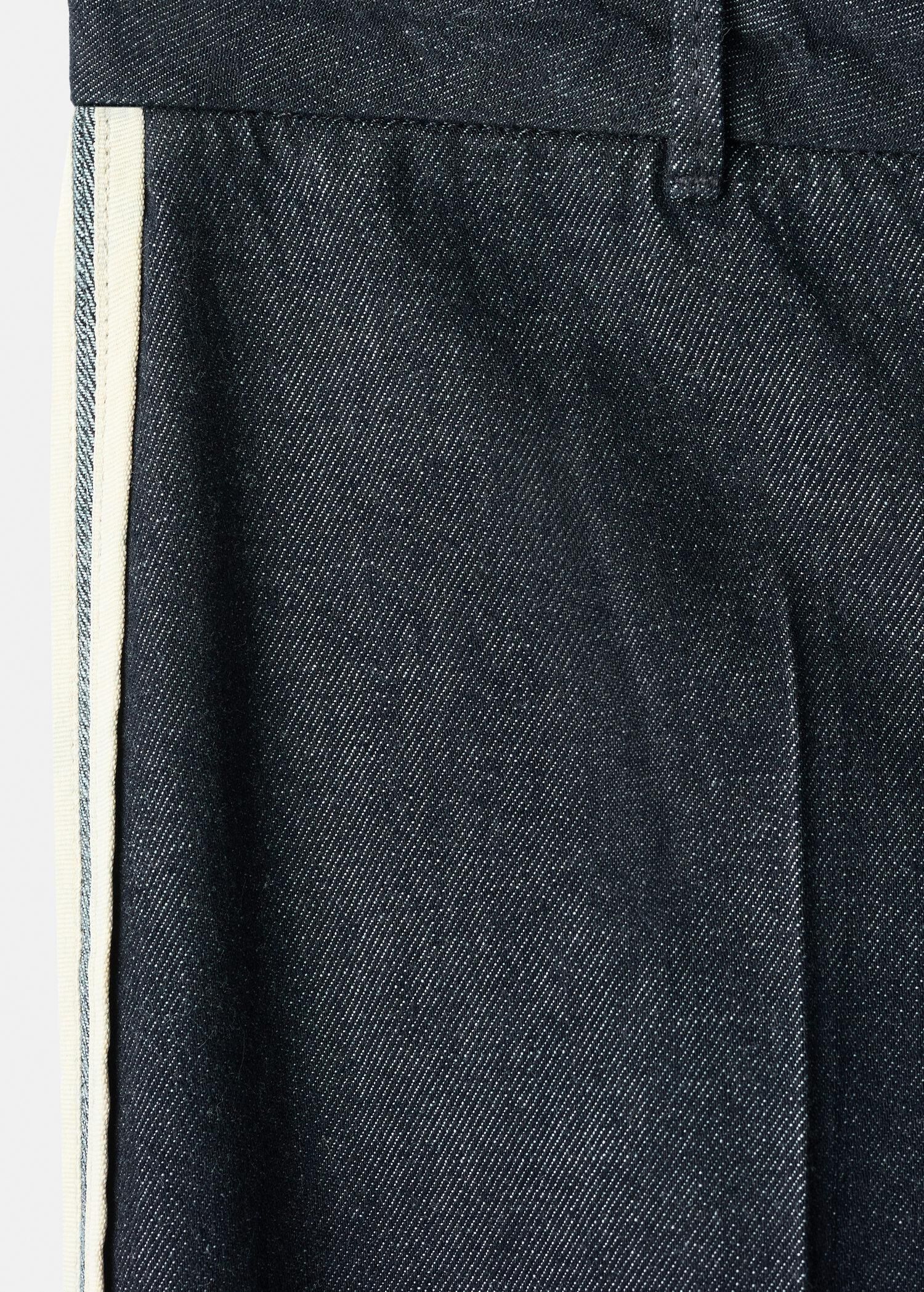 Wide-leg striped jeans