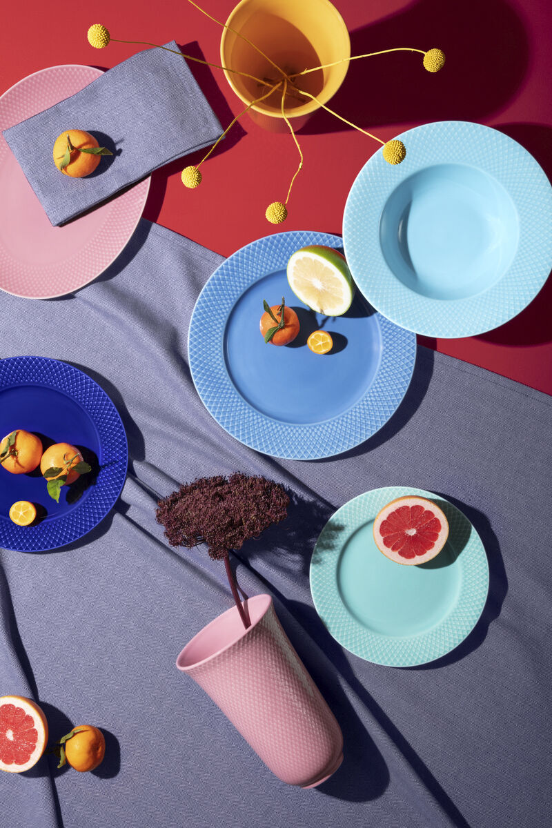 Rhombe Color Ovalt serveringsfad 28.5x21. 5 rosa