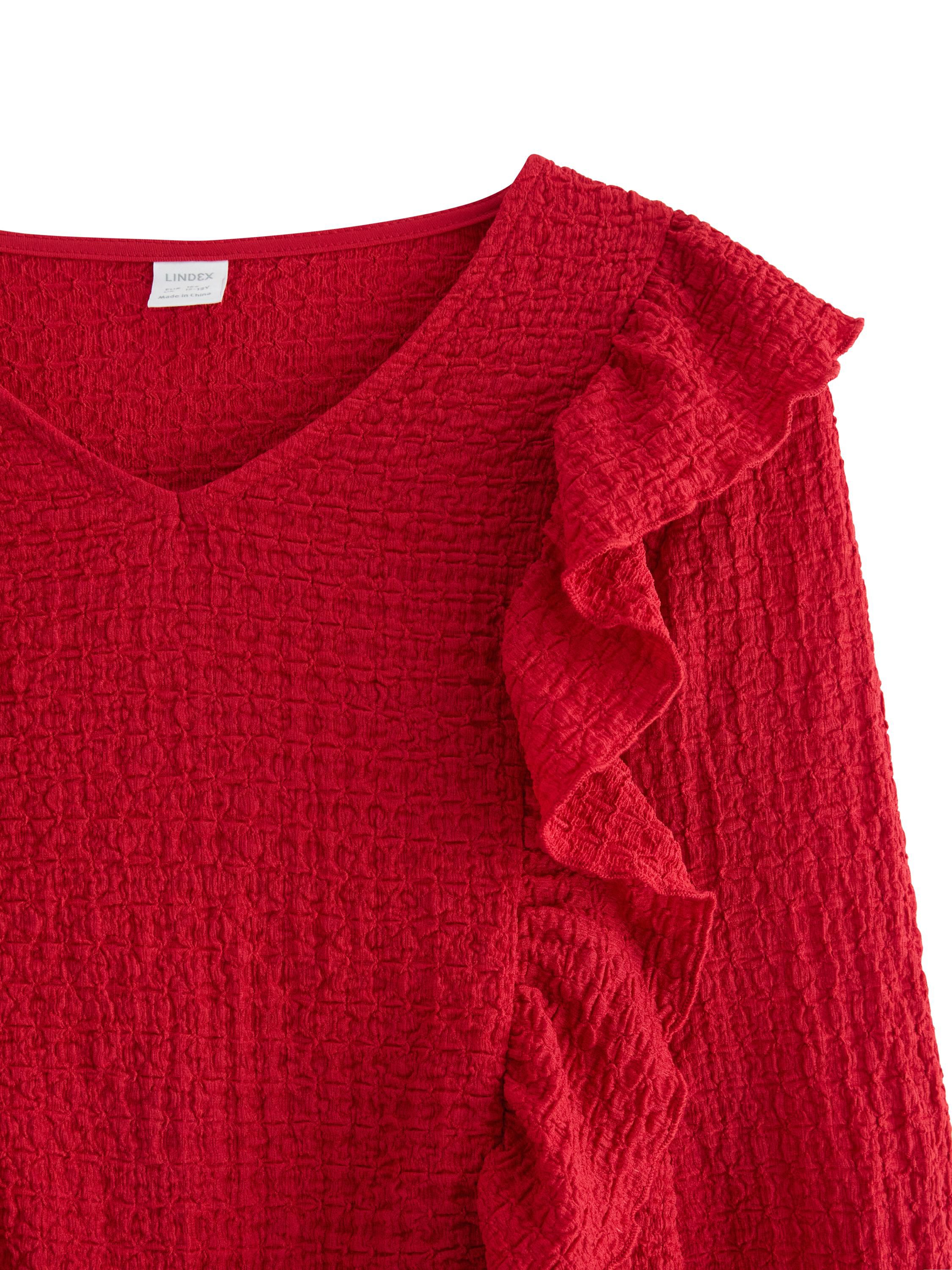 Top i jersey med tekstur, samt lang