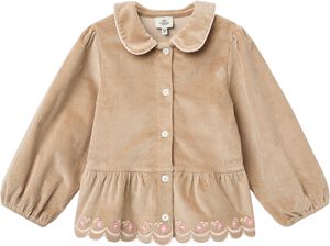 Corduroy Blouse W. Emb.