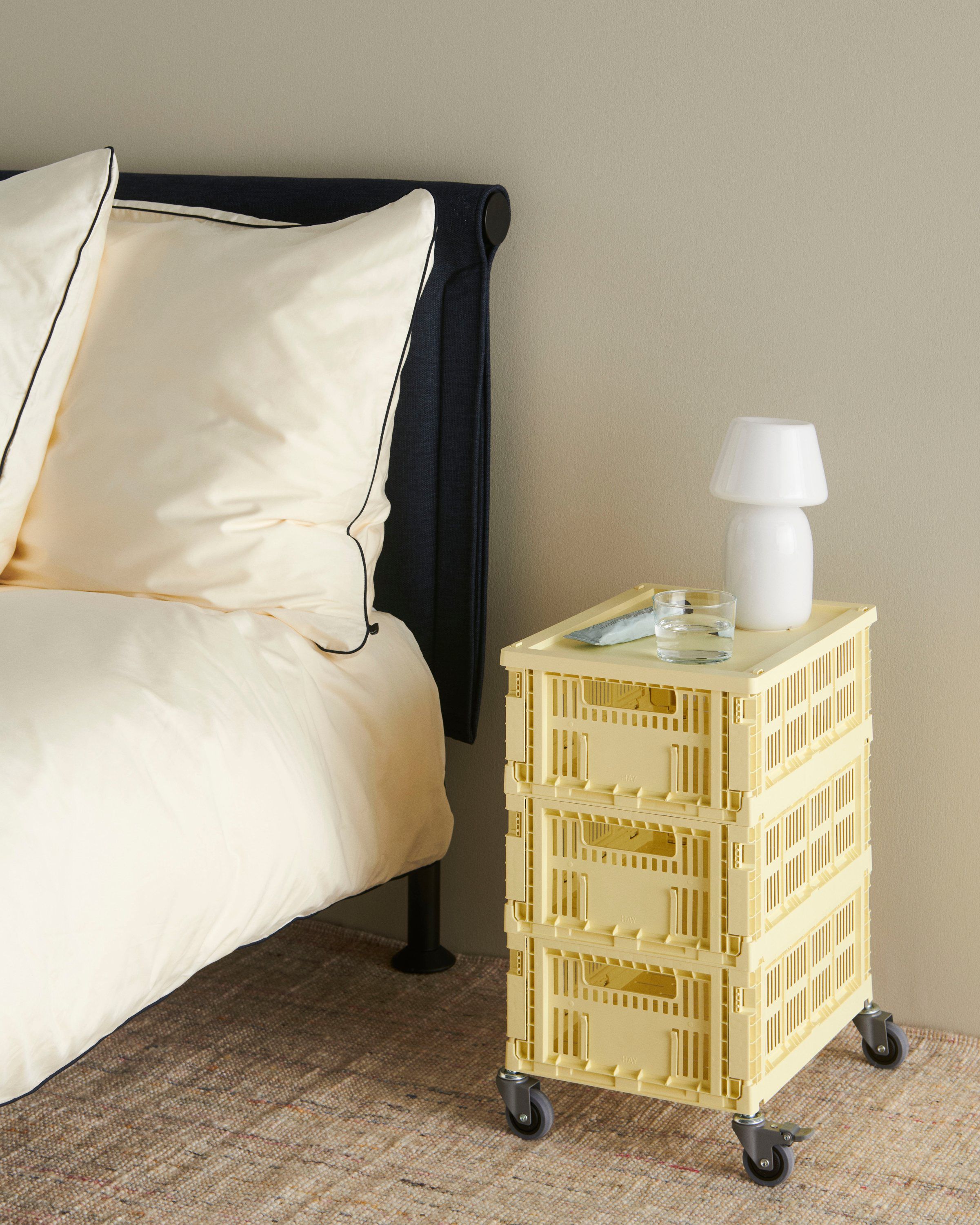 HAY Colour Crate Lid Plastic-Medium-Light yellow