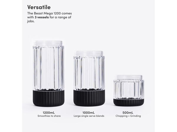 Blender Mega Plus 1200 Carbon black