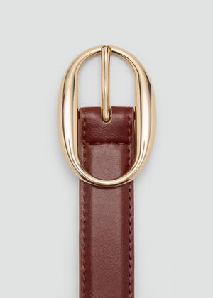 Oval buckle belt
